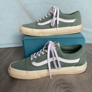Vans Green Old Skool Shoes Size 7